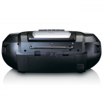Lenco Draagbare Boombox met DAB+/FM-radio, Bluetooth®, CD, cassetterecorder en USB-speler Zilver