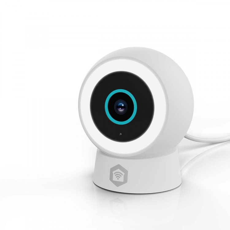 Nedis SmartLife Camera voor Buiten | Spotlight | 3MP Full HD 1296p | IP65 | Cloud Opslag (optioneel) / microSD (niet inbegrepen) / Onvif | 5 V DC | Met bewegingssensor | Nachtzicht | Wit