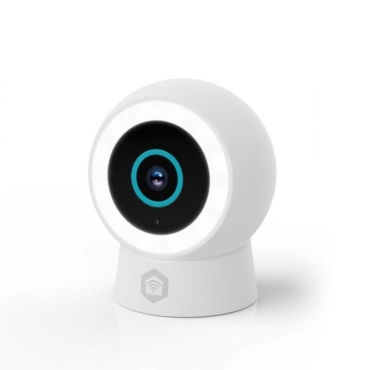 Nedis SmartLife Camera voor Buiten | Spotlight | 3MP Full HD 1296p | IP65 | Cloud Opslag (optioneel) / microSD (niet inbegrepen) / Onvif | 5 V DC | Met bewegingssensor | Nachtzicht | Wit