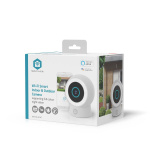 Nedis SmartLife Camera voor Buiten | Spotlight | 3MP Full HD 1296p | IP65 | Cloud Opslag (optioneel) / microSD (niet inbegrepen) / Onvif | 5 V DC | Met bewegingssensor | Nachtzicht | Wit