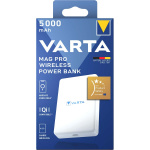 Varta Mag Pro Draadloze Power Bank 5.000mAh - Editie Wit