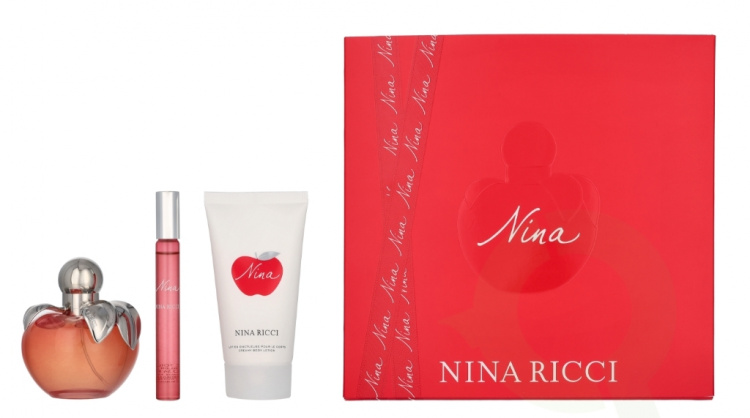 Nina Ricci Nina Giftset 165 ml Edt Spray 80ml/Body Lotion 75ml/Edt Rollerball 10ml