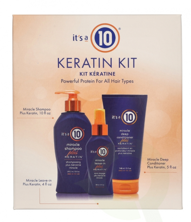 It\'s a 10 Keratin Set 711.4 ml Shampoo 295,7ml/Conditioner 295,7ml/Leave-in 120ml