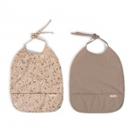 Filibabba Slabbetje met bandjes 2-pack - Little Wonders + Warm Grijs - 6-36 m