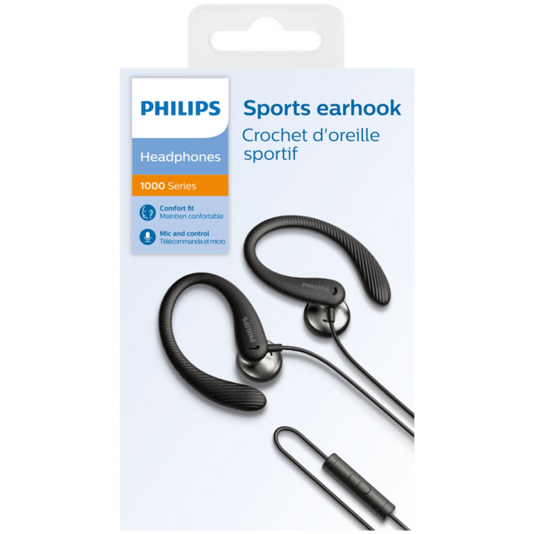 Philips Hörlurar In-Ear Sport IPX2 Kabel Svart Philips Hörlurar In-Ear Sport IPX2 Kabel Svart