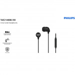 Philips Hörlurar In-Ear Kabel Fjärrkontroll Svart Philips Hörlurar In-Ear Kabel Fjärrkontroll Svart