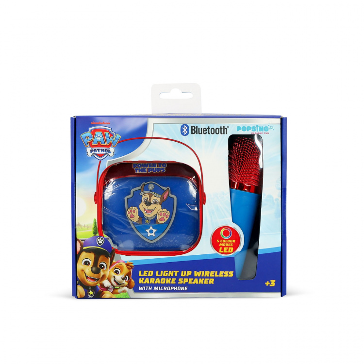 Paw Patrol Karaokehögtalare med Mikrofon Paw Patrol Popsing LED Paw Patrol Karaokehögtalare med Mikrofon Paw Patrol Popsing LED