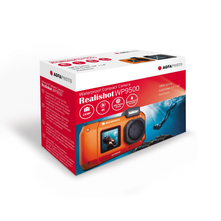 Agfa Digitalkamera WP9500 CMOS WP Full HD Orange