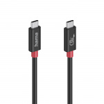 Hama Kabel USB-C USB 4.0 Gen4 80 Gbit/S 240W 1.0M Svart
