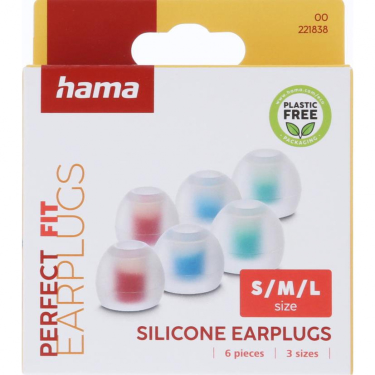 Hama Ersättningsöronkuddar Silicone 6-Pack Vit Hama Ersättningsöronkuddar Silicone 6-Pack Vit