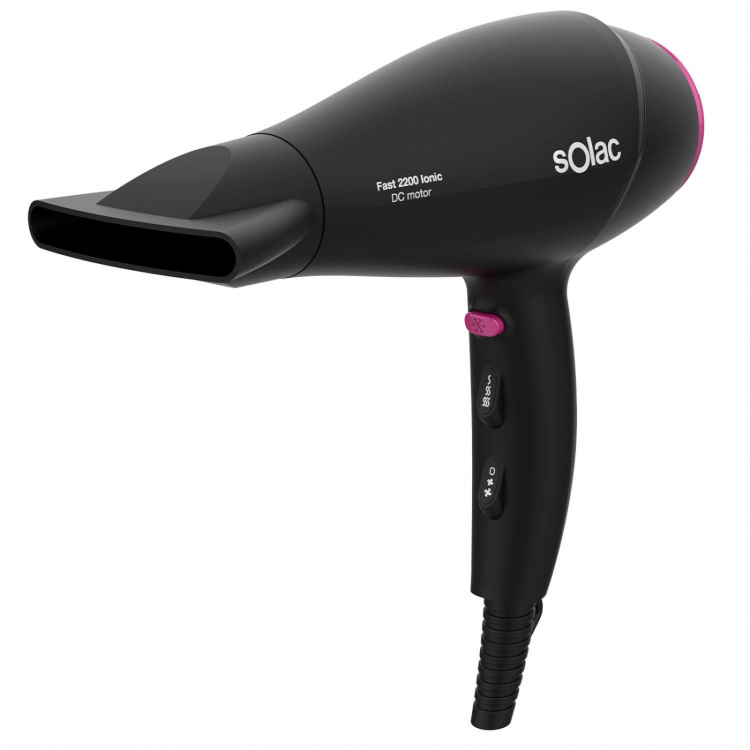 SOLAC Hårtork Snabb 2200 Ionic Svart SOLAC Hårtork Snabb 2200 Ionic Svart