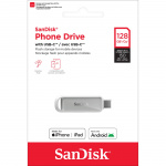 SanDisk USB-minne Phone Drive USB-C128GB Arktisk Vit