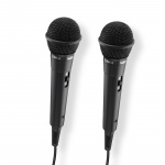 Hama Mikrofon Karaoke Dynamisk Mono 2-Pack Svart