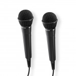 Hama Mikrofon Karaoke Dynamisk Mono 2-Pack Svart