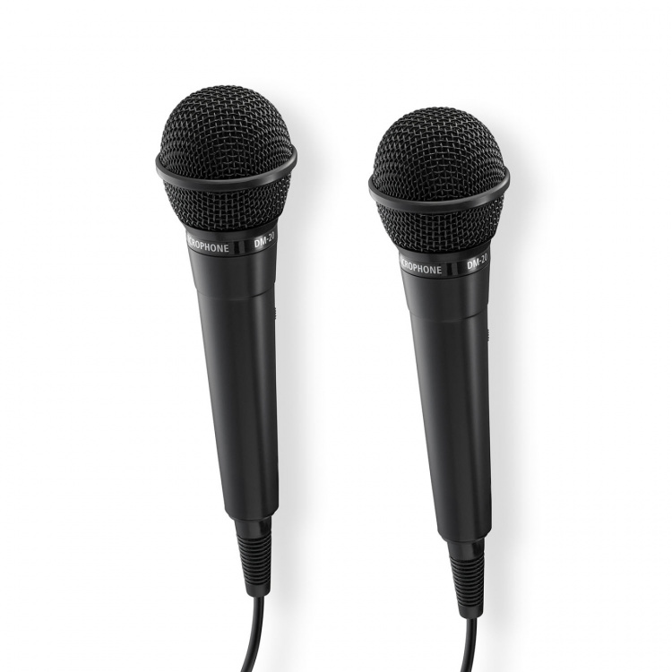 Hama Mikrofon Karaoke Dynamisk Mono 2-Pack Svart