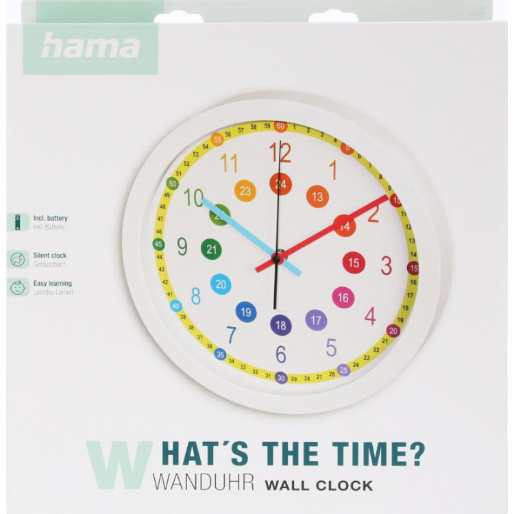 Hama Klocka Digital Vägg Analog Barnrum