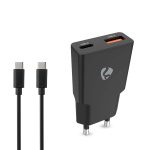 Nedis Oplader | 30 W | GaN | PD3.0 30W | Snellaad functie | 1.5 / 2.0 / 2.5 / 3.0 A | Outputs: 2 | USB-A / USB-C™ | USB Type-C™ (Los) Kabel | 1.50 m | Automatische Voltage Selectie | Zwart Nedis Oplader | 30 W | GaN | PD3.0 30W | Snellaad functie | 1.5 / 2.0 / 2.5 / 3.0 A | Outputs: 2 | USB-A / USB-C™ | USB Type-C™ (Los) Kabel | 1.50 m | Automatische Voltage Selectie | Zwart