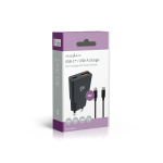 Nedis Oplader | 30 W | GaN | PD3.0 30W | Snellaad functie | 1.5 / 2.0 / 2.5 / 3.0 A | Outputs: 2 | USB-A / USB-C™ | USB Type-C™ (Los) Kabel | 1.50 m | Automatische Voltage Selectie | Zwart Nedis Oplader | 30 W | GaN | PD3.0 30W | Snellaad functie | 1.5 / 2.0 / 2.5 / 3.0 A | Outputs: 2 | USB-A / USB-C™ | USB Type-C™ (Los) Kabel | 1.50 m | Automatische Voltage Selectie | Zwart