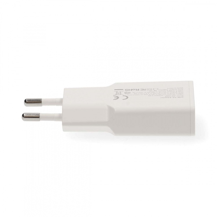 Nedis Oplader | 30 W | GaN | PD3.0 30W | Snellaad functie | 1.5 / 2.0 / 2.5 / 3.0 A | Outputs: 2 | USB-A / USB-C™ | USB-C™ (Los) Kabel | 1.50 m | Automatische Voltage Selectie | Wit