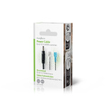 Nedis Stroomkabel | DC Female | F1 | Recht | Recht | Koper | 2.00 m | Rond | PVC | Zwart | Gift Box met Euro Lock