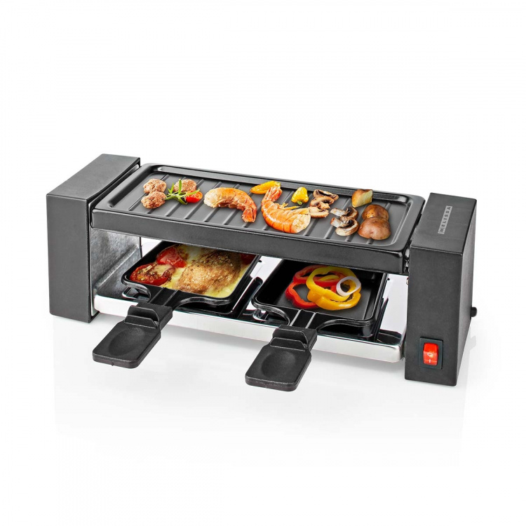MELISSA Raclette / Gourmetstel | 2 Personen | 400 W | 23 x 10 cm | Anti-aanbaklaag