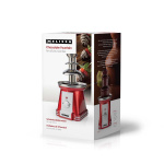 MELISSA Chocoladefontein | 90 B | 32 cm | 3 Metalen niveaus | Rood / Wit