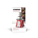 MELISSA Chocoladefontein | 90 B | 32 cm | 3 Metalen niveaus | Rood / Wit