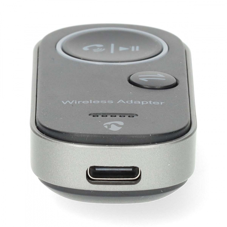 Nedis Bluetooth® Zender / Ontvanger | Ingangen audio / video / data: USB-C™ Female | Uitgangen audio / video / data: 1x 3.5 mm | SBC | Maximaal 1 Apparaat | Maximale batterijduur: 8.5 uur | Zwart