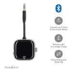 Nedis Bluetooth® Zender / Ontvanger | Ingangen audio / video / data: USB-C™ Female | Uitgangen audio / video / data: USB-C™ Female | SBC | Maximaal 2 Apparaten | Maximale batterijduur: 13 uur | Zwart