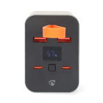 Nedis Powerbank | 30000 mAh | 1.5 / 2.0 / 3.0 / 5.0 A | Outputs: 4 | Output: 2x USB-A / 2x USB-C™ | Inputs: 1x USB-C™ | PD3.0 100W / QC3.0 | Lithium-Polymeer | Display