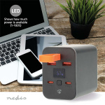 Nedis Powerbank | 30000 mAh | 1.5 / 2.0 / 3.0 / 5.0 A | Outputs: 4 | Output: 2x USB-A / 2x USB-C™ | Inputs: 1x USB-C™ | PD3.0 100W / QC3.0 | Lithium-Polymeer | Display