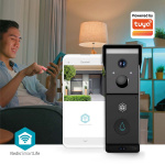 Nedis SmartLife Videodeurbel | Batterij Gevoed | 2x Full HD 1080p | Cloud Opslag (optioneel) / microSD (niet inbegrepen) | IP54 | Met bewegingssensor | Nachtzicht | Zwart