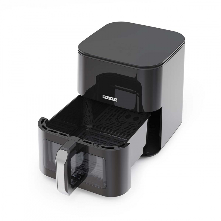 MELISSA Digitale heteluchtfriteuse XL | 5 l | 60-min Timer | 8 Voorinstellingen | Kijkvenster | Zwart MELISSA Digitale heteluchtfriteuse XL | 5 l | 60-min Timer | 8 Voorinstellingen | Kijkvenster | Zwart
