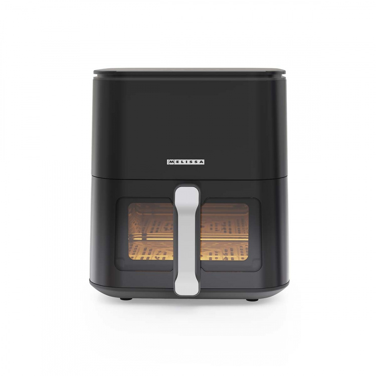 MELISSA Digitale heteluchtfriteuse XL | 5 l | 60-min Timer | 8 Voorinstellingen | Kijkvenster | Zwart MELISSA Digitale heteluchtfriteuse XL | 5 l | 60-min Timer | 8 Voorinstellingen | Kijkvenster | Zwart