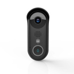 Nedis SmartLife Videodeurbel | Transformator | Full HD 1080p | Cloud Opslag (optioneel) / microSD (niet inbegrepen) / Onvif | IP54 | Met bewegingssensor | Nachtzicht | Zwart
