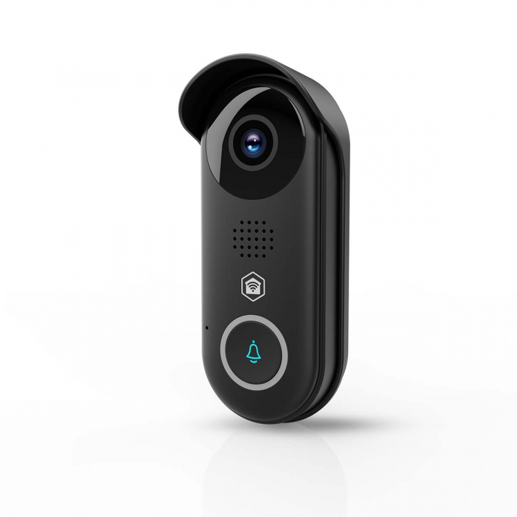 Nedis SmartLife Videodeurbel | Transformator | Full HD 1080p | Cloud Opslag (optioneel) / microSD (niet inbegrepen) / Onvif | IP54 | Met bewegingssensor | Nachtzicht | Zwart