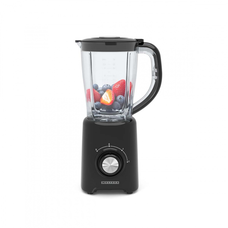 MELISSA Staande blender | 800 W | 2 snelheden + puls | 4 roestvrijstalen bladen | Kunststof kan | Zwart