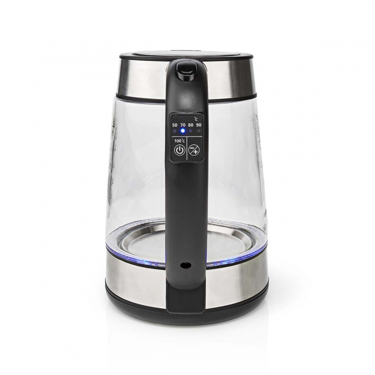 MELISSA Digitale elektrische waterkoker | 1,7 l | 2200 W | Glas | 50/70/80/90/100 °C Voorinstellingen | 360° pirouette bodem | Verborgen verwarmingselement | Strix® regelaar | Keep-warm functie | Droogkookbeveiliging MELISSA Digitale elektrische waterkoker | 1,7 l | 2200 W | Glas | 50/70/80/90/100 °C Voorinstellingen | 360° pirouette bodem | Verborgen verwarmingselement | Strix® regelaar | Keep-warm functie | Droogkookbeveiliging