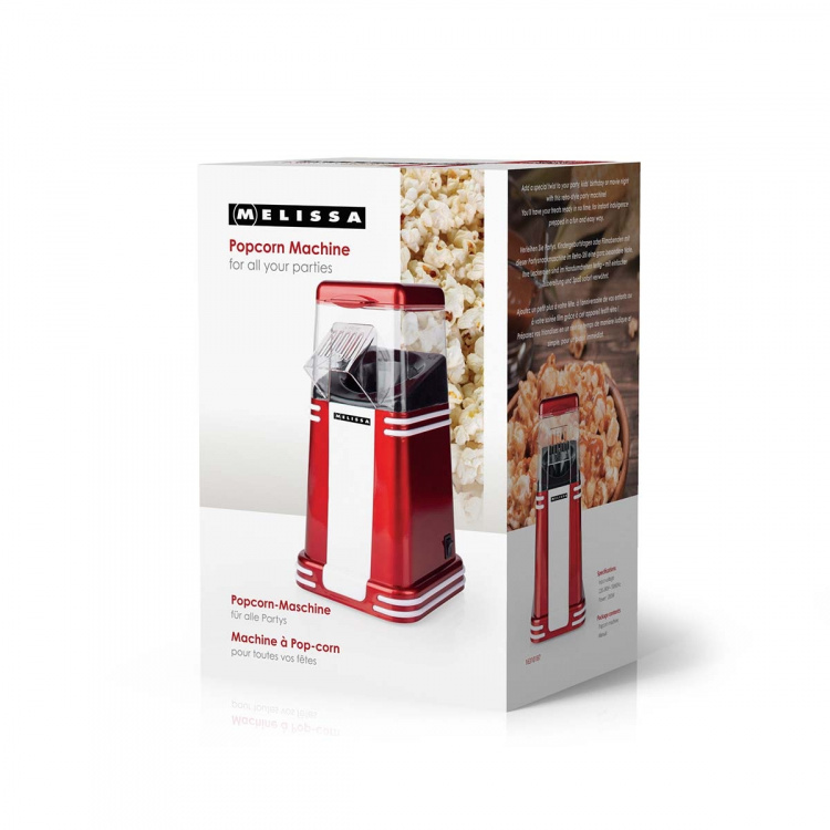 MELISSA Popcornmaker | 60 g | 1200 W | 2 - 4 min | Rood/Wit MELISSA Popcornmaker | 60 g | 1200 W | 2 - 4 min | Rood/Wit