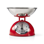 MELISSA Retro keukenweegschaal | Analoog | Metalen behuizing | Afneembare kom | Max. 5kg | Stapjes van 25 gram | Rood MELISSA Retro keukenweegschaal | Analoog | Metalen behuizing | Afneembare kom | Max. 5kg | Stapjes van 25 gram | Rood