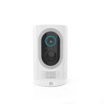Nedis SmartLife Camera voor Buiten | Spotlight | 3MP Full HD 1296p | IP65 | Max. batterijduur: 6 Maanden | Cloud Opslag (optioneel) / microSD (niet inbegrepen) | 5 V DC | Met bewegingssensor | Nachtzicht | Wit