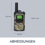 Alecto Set van 2 walkie talkies met bereik tot 7 kilometer Camouflage