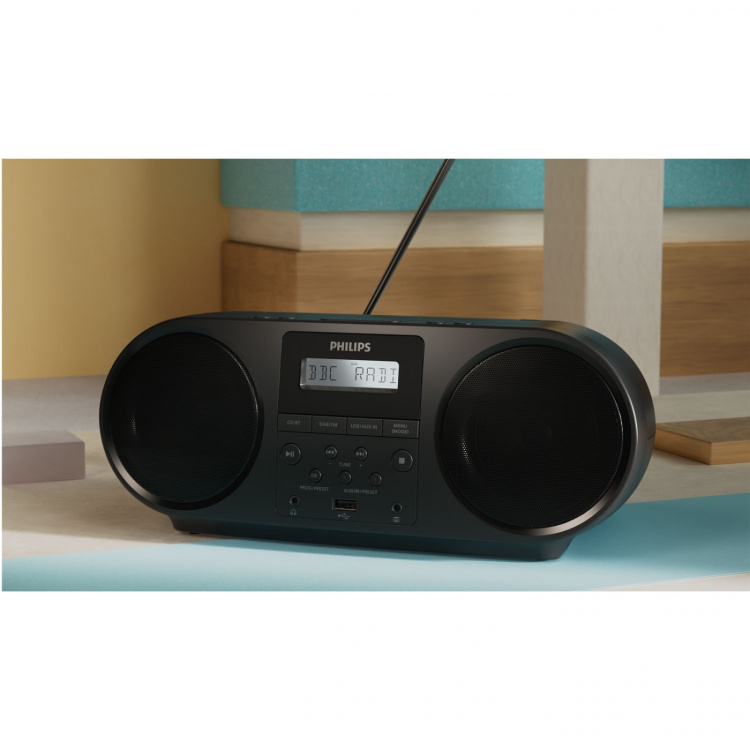 Philips Boombox CD/DAB+/FM-radio/Bluetooth TAZ6000/10 Svart