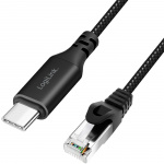 LogiLink USB-C till Nätverkskabel RJ45 1 Gbps Aktiv 2 m