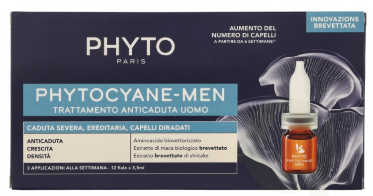 Phyto Phytocyane Men Treatment Set 42 ml 12x3,5ml Ampoules - Anti Hair Loss