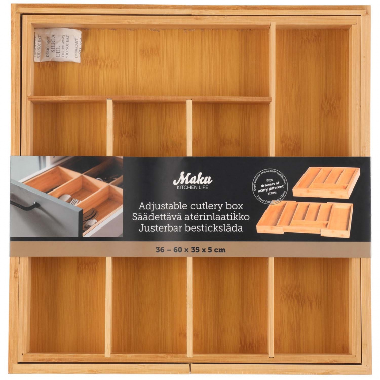 Maku Bestickslåda bambu, Justerbar Maku Bestickslåda bambu, Justerbar
