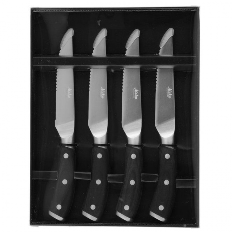 Maku Pakka wood kött-/pizzaknivar 4 st