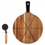 Maku Pizzaset Med Bricka Och Skärare