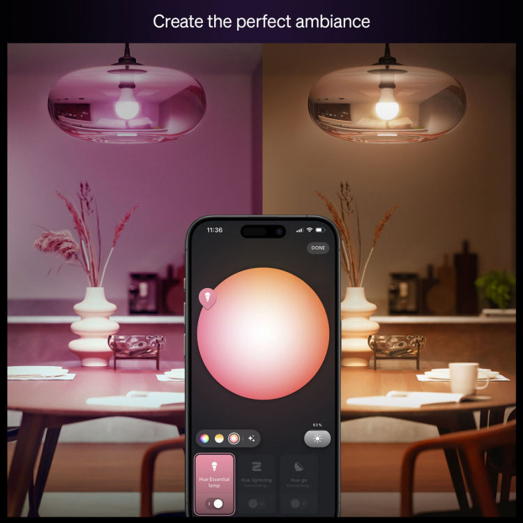 Philips Hue Essential White and color ambiance E27 60W 806lm 3-pack Philips Hue Essential White and color ambiance E27 60W 806lm 3-pack