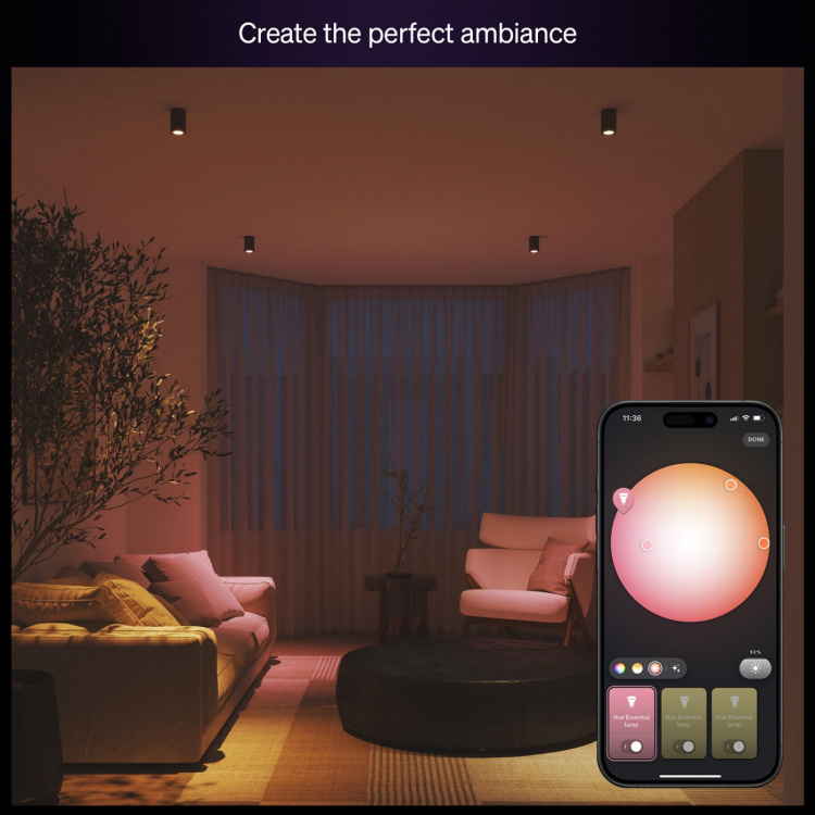 Philips Hue Essential White and color ambiance GU10 50W 345lm 1-pack Philips Hue Essential White and color ambiance GU10 50W 345lm 1-pack